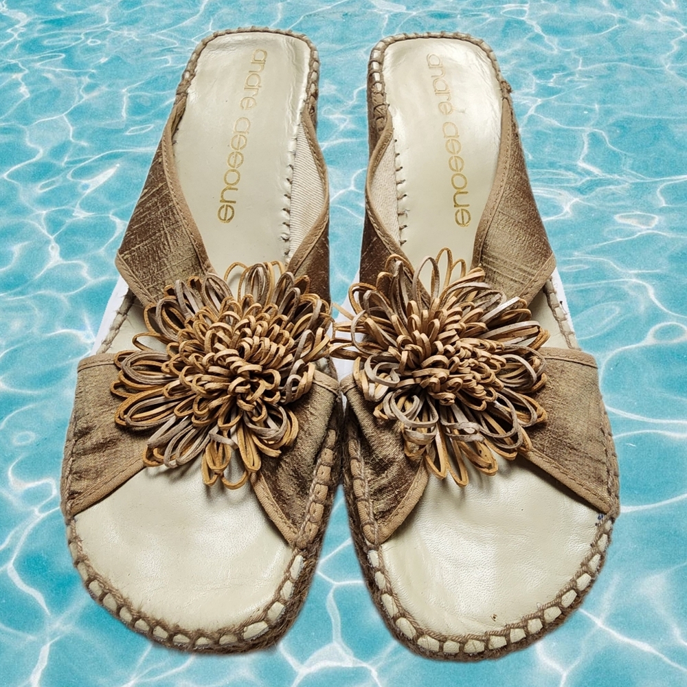 ANDRE ASSOUS Espadrille Wedge Sandals